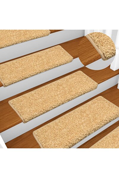 Concept Πατάκια σκάλας, 10 τεμ., μπεζ, 65x25 εκ.