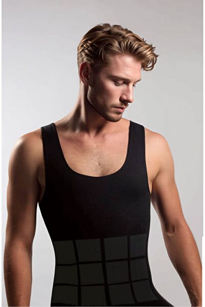 QKK بنمط ماسي مشد رياضي للرجال - مشد لتشكيل منطقة البطن ومشد للبطن يبرز انحنا...