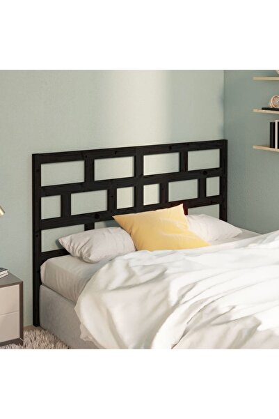 Concept Κομοδίνο, μαύρο, 126x4x100 cm, μασίφ ξύλο πεύκου