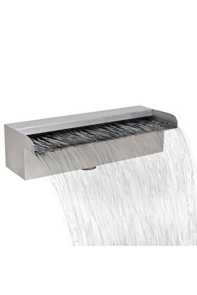 Concept Fântână de piscină dreptunghiulară cu cascadă 30 cm oțel inoxidabil