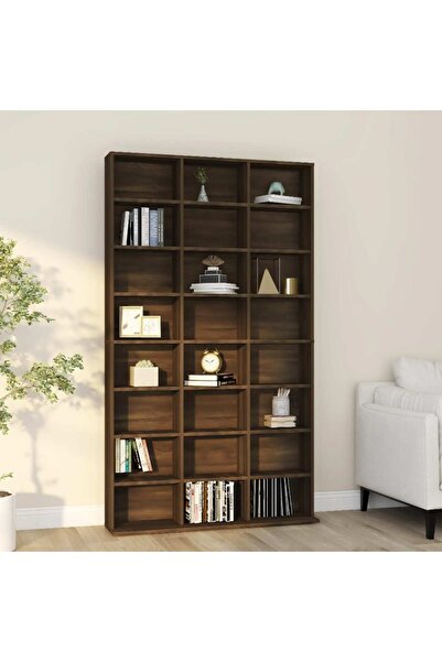 Concept Dulap CD-uri, stejar maro, 102x23x177,5 cm, lemn prelucrat