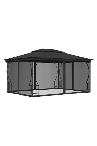 Concept Pavilion cu plase, antracit, 300 x 400 x 265 cm