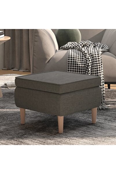 Concept Scaun cu picioare din lemn, gri închis, material textil