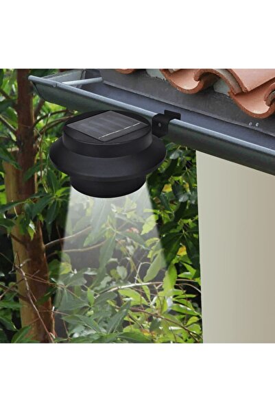 Concept Lampă solară pentru exterior 6 pcs Lumină pentru gard Neagră