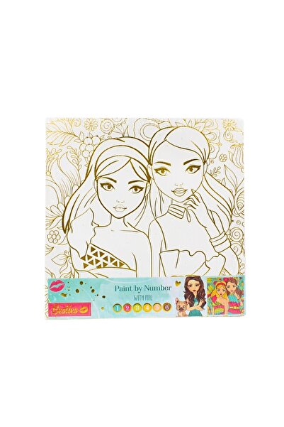 Besties Canvas painting and numbers set, 30x30 cm, Besties, model 2 princesses