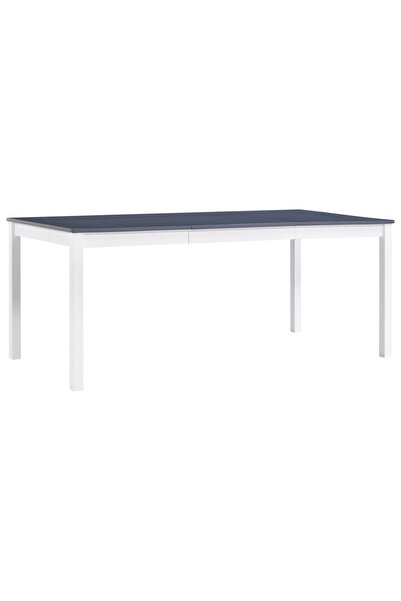 Concept Τραπέζι κουζίνας, λευκό και γκρι, 180 x 90 x 73 εκ., ξύλο πεύκου