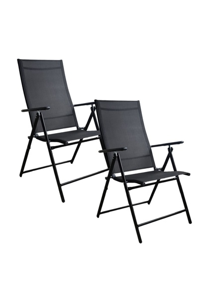 jumi Σετ 2 πτυσσόμενων καρεκλών για κήπο ή βεράντα, Jumi, μεταλλικός σκελετός...