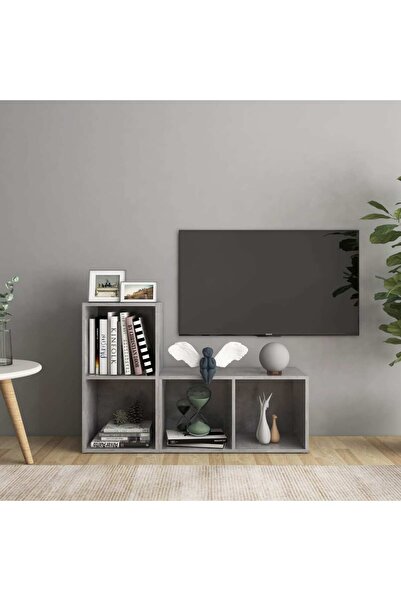 Concept Comode TV, 2 buc., gri beton,72x35x36,5 cm, PAL