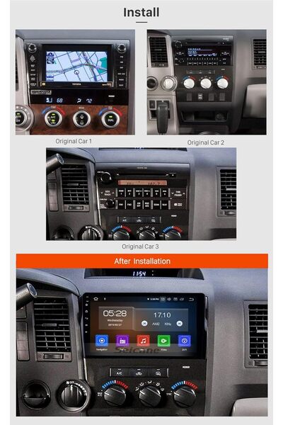 Generic شاشة أندرويد لسيارة تويوتا سيكويا (2006-2019) مع نظام كاربلاي وأندروي...