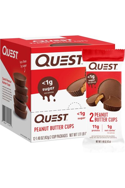 Quest Nutrition Peanut Butter Cups High Protein Low Carb Keto Gluten Free 12 ...