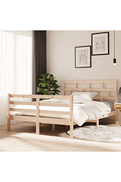 Concept Σκελετός Διπλό κρεβατιού 4FT6, 135x190 εκ., μασίφ ξύλο