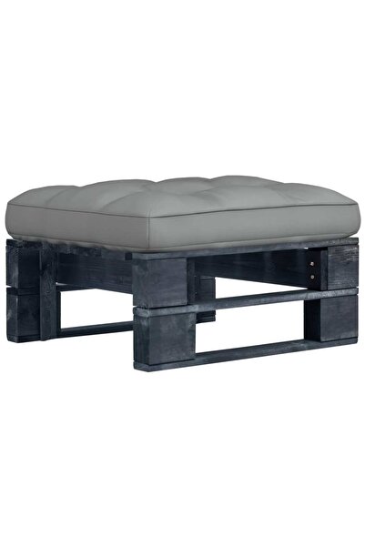 Concept Garden pallet stool, black, treated pine wood