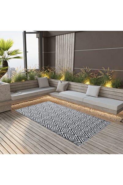 Concept Χαλί εξωτερικού χώρου, ασπρόμαυρο, 190x290 εκ., PP