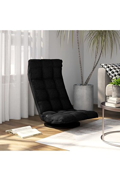 Concept Περιστρεφόμενη καρέκλα δαπέδου, μαύρη, υφασμάτινη