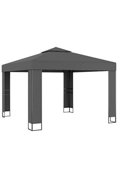 Concept Pavilion cu acoperiș dublu, antracit, 3 x 3 m
