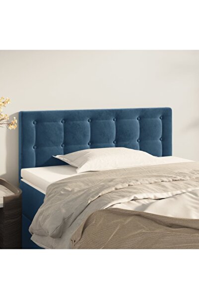 Concept Tăblie de pat, albastru închis, 80x5x78/88 cm, catifea