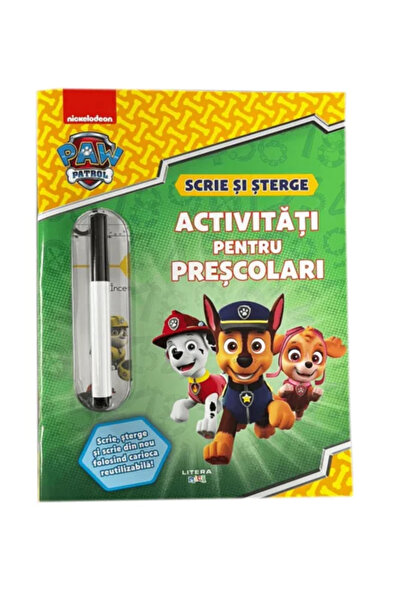 PAW PATROL Patrula Catelusilor. Scrie si sterge. Activitati pentru prescolari
