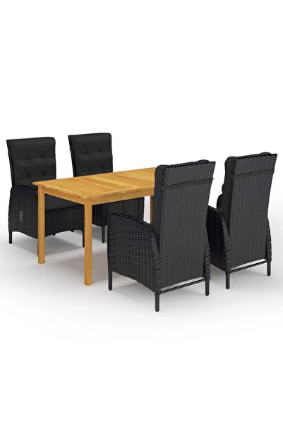 Concept Σετ επίπλων κήπου, 5 τεμάχια, μαύρο