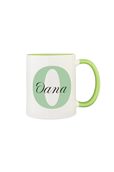 AFFIX THE DIFFERENT PERSPECTIVE Personalized mug, white with green interior a...