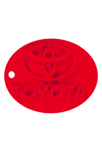 OEM Μπρελόκ, "TOYOTA", 40X50 χιλ. ροζ