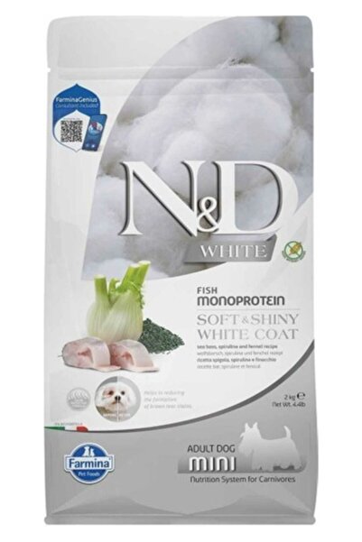 N&D White Mono Protein Balıklı Beyaz Renkli Küçük Irk Yetişkin Köpek Maması 2 kg