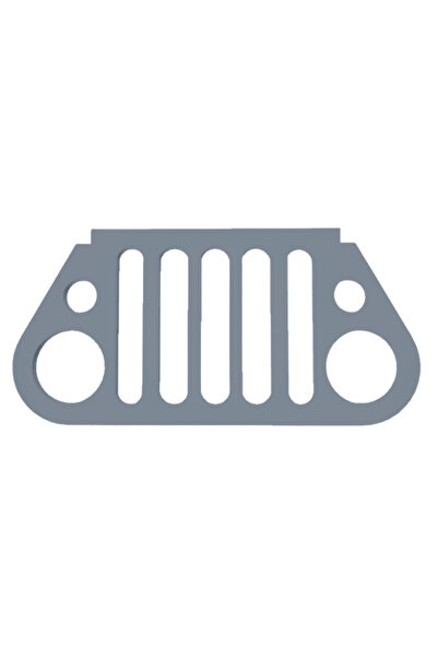 OEM Μπρελόκ, "JEEP", 30Χ60 χιλ. ασημί