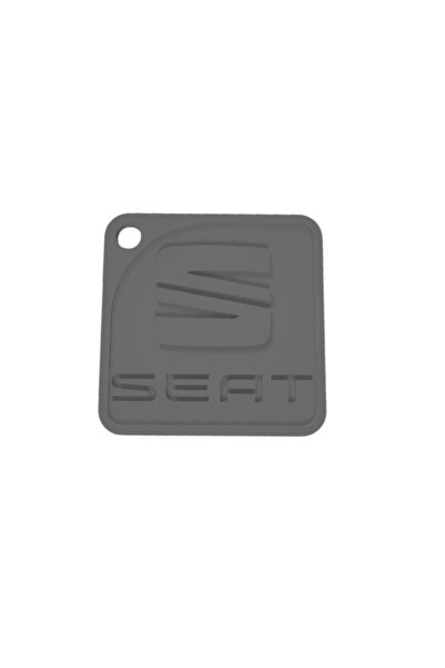 OEM Μπρελόκ,  "SEAT ", 50 x 50 χιλ., ασημί
