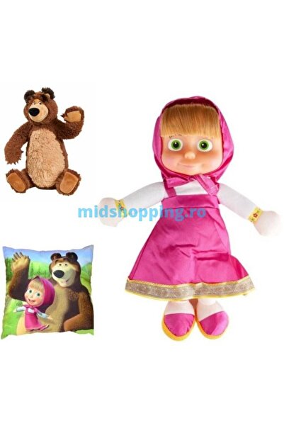 Masha and the Bear Set de pluș , 30 cm