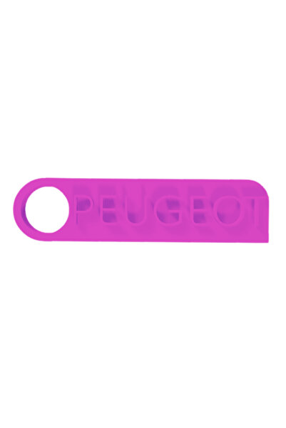 OEM Breloc chei, "PEUGEOT", 15X 60 mm mov deschis