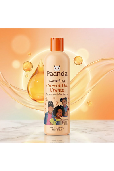 Paanda Carrot Oil Hair Cream Nourishing & Shine Care for All Hair Types 350ml
