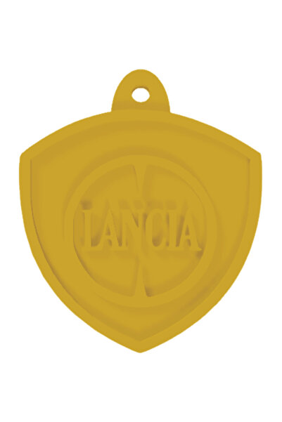 OEM Μπρελόκ, "LANCIA", 47X40 χιλ. χρυσό