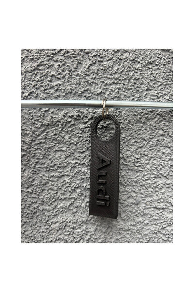 OEM Breloc chei, "AUDI", 20X 70 mm negru