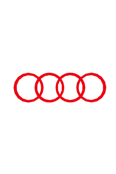 OEM Μπρελόκ, "AUDI", 28 Χ 80 χιλ. κόκκινο