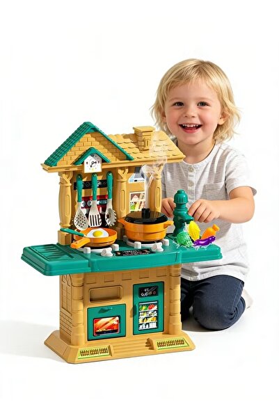 Generic مجموعة ألعاب مطبخ بارتفاع 45 سم، لعبة طبخ مقلدة، لعبة مطبخ للعب التخيلي