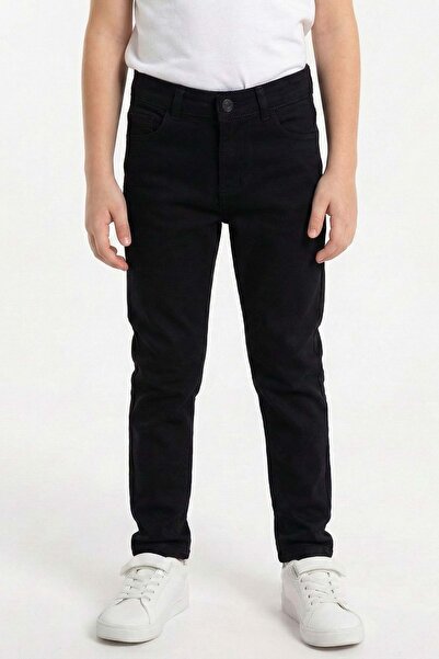 s.t. sebat tekstil Gabardine Fabric Classic Children's Trousers M00790 Black