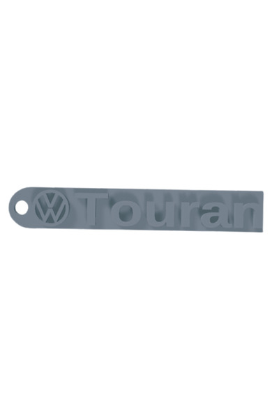 OEM Breloc chei, "VW TOURAN", 12X 70 mm argintiu