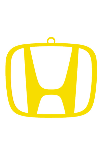 OEM Μπρελόκ, "HONDA", 53Χ60 χιλ. κίτρινο