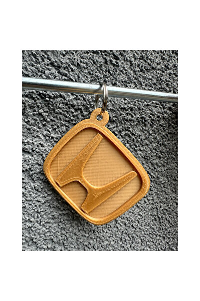 OEM Breloc chei, "HONDA", 47X 50 mm auriu