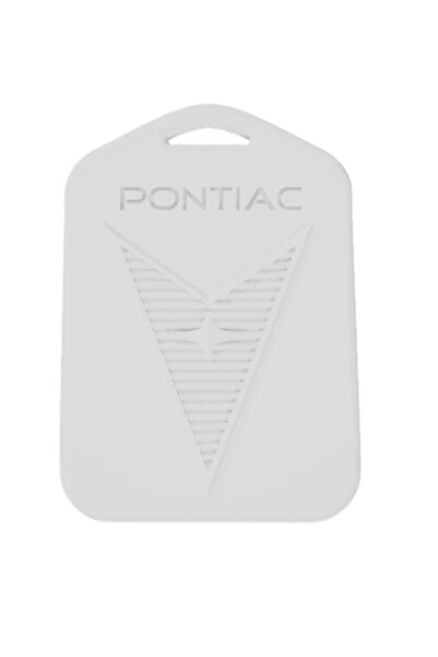 OEM Μπρελόκ, "PONTIAC", 50x 36 χιλ. ιβουάρ λευκό