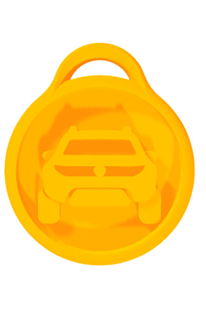 OEM Breloc chei, "DACIA DUSTER", 48X 41 mm galben