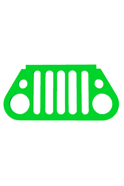 OEM Keychain, "JEEP", 30X 60 mm green