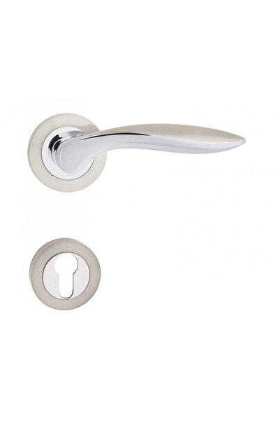 THG BLANKA chrome nickel door handles with lock rosette