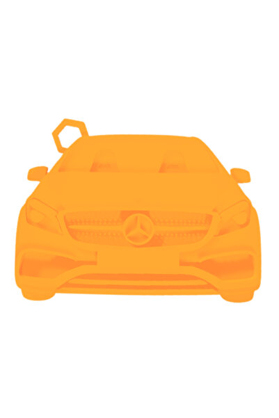 OEM Breloc chei, "MERCEDES", 46X 60 mm portocaliu