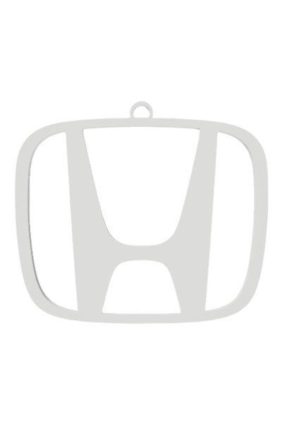 OEM Μπρελόκ,  "HONDA ", 53Χ60 χιλ., ιβουάρ λευκό