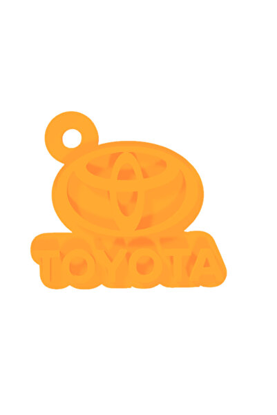 OEM Μπρελόκ, "TOYOTA", 39Χ 42 χιλιοστά, πορτοκαλί