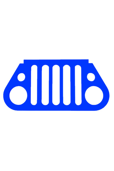 OEM Μπρελόκ, "jeep", 30x60 χιλ. μπλε