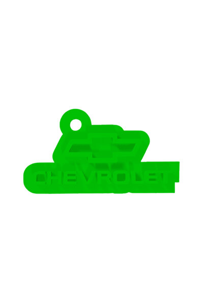 OEM Breloc chei, "CHEVROLET", 26X 48 mm verde