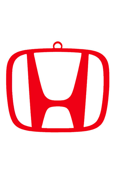 OEM Keychain, "honda", 53x 60 mm red