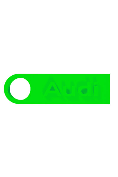 OEM Breloc chei, "AUDI", 20X 70 mm verde