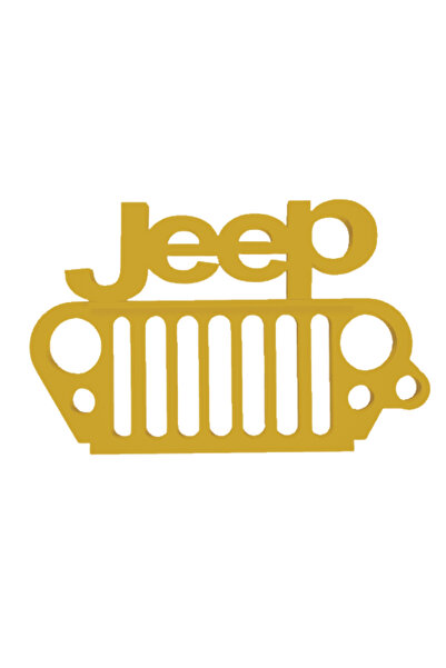 OEM Keychain, "JEEP", 41X 65 mm gold